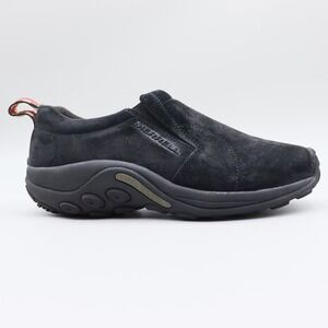Merrell Mens Jungle Moc Slip On Size 8.5 US Black Suede Casual Outdoor Shoes